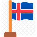 Islandia Pais Bandeira Ícone