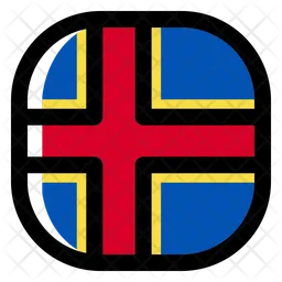 Islas Aland Flag Icon