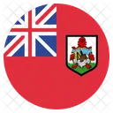 Bermudas Bandera Circulo Icono