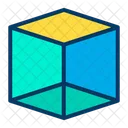 Cube Geometry Isometric Icon