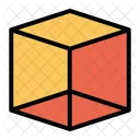 Cube Geometry Isometric Icon