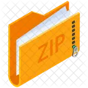 Isometric Zip Folder Icon