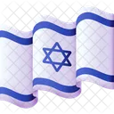 Israelische Flagge Land Flagge Symbol