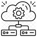 IT Infrastruktur Datenubertragung Vernetzte Gerate Symbol