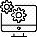 Ingenieria De TI Rueda Dentada Computadora Icono