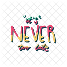 It is never too late  Icon