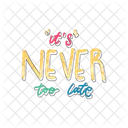 It is never too late  アイコン