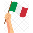 Italia Mano Sosteniendo Nacion Simbolo Icono