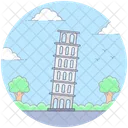 Italian Monument Pisa Tower Leaning Tower Icon