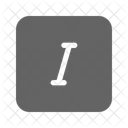 Italic Letter Type Icon
