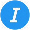 Italic Italic Font Letter I Icon