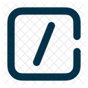 Italic Square Editor Alignment Icon