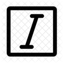 Italic Square  Icon
