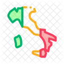 Italien Karte  Symbol