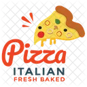 Pizza Abzeichen Pizza Logo Pizza Restaurant Symbol