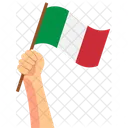 Italy Hand Holding Nation Symbol Icon
