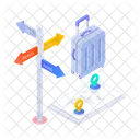 Indications De Voyage Panneaux De Signalisation Navigation Icône