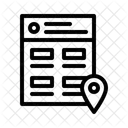 Itinerario Rota Mapa Ícone