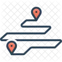 Itinerario Mapa Ruta Icono