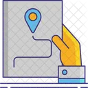 Itinerary Check Route Location Pin Icon