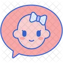 Its A Girl Girl Baby Icon