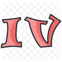 Iv Number Numeric Icon