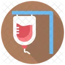 Iv Blood Donation Saline Icon