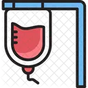 Iv Blood Donation Saline Icon