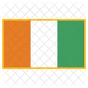 Ivory Coast Flag Country Icon