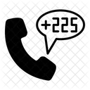 Ivory Coast Country Code Phone Icon
