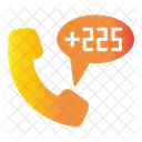 Ivory Coast Country Code Phone Icon