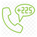 Ivory Coast Country Code Phone Icon
