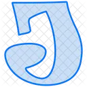 J Alphabet Text Icon