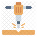 Jack Hammer Demolition Worker Icon