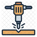 Jack Hammer Demolition Worker Icon