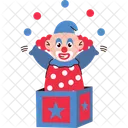 Clown Juggling Box Icon
