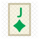 Jack Of Diamods Poker Card Casino Icon