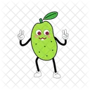 Jackfruit Mascot Fruit Character Illustration Art アイコン