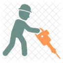 Jackhammer Construction Architecture Icon