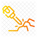 Jackhammer Mining Industry Electronics Demolition Drill Destruction Icon