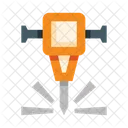Construction Jackhammer Drilling Icon