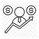 Jährliche Gehaltserhöhung  Symbol