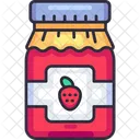 Jam Strawberry Jar Icon