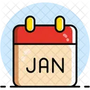 Jan Caldendar New Year Celebration Icon