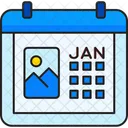 Janeiro Calendario Data Icon