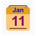 Janeiro Calendario Data Icon