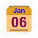 Janeiro Calendario Data Icon