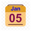 Janeiro Calendario Data Icon