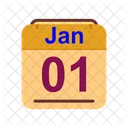 Janeiro Calendario Data Icon