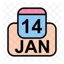 Janeiro Calendario Data Icon